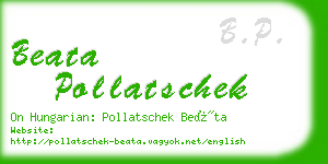 beata pollatschek business card